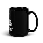 Keep Truckin' Black Glossy Mug
