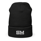 SM Embroidered Waffle Beanie - Wht