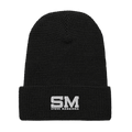 SM Embroidered Waffle Beanie - Wht