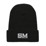 SM Embroidered Waffle Beanie - Wht