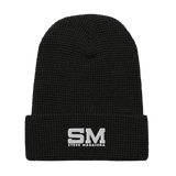 SM Embroidered Waffle Beanie - Wht