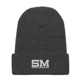 SM Embroidered Waffle Beanie - Wht