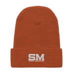 SM Embroidered Waffle Beanie - Wht