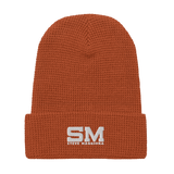 SM Embroidered Waffle Beanie - Wht